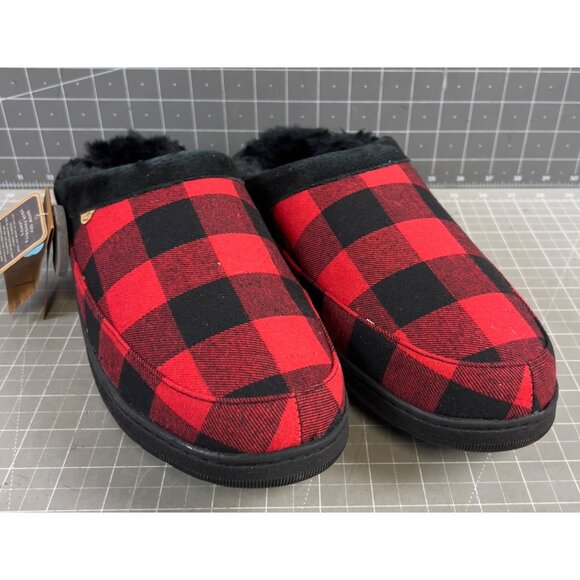 Men’s LAMO Julian II Red Plaid ClogsWool Sz. 13 US New Slippers - Picture 1 of 8